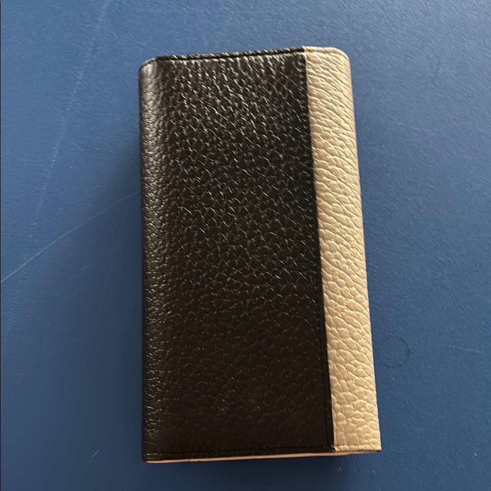 NWOT Kate Spade Stacy Southport Avenue buttermilk black leather wallet - Picture 4 of 7